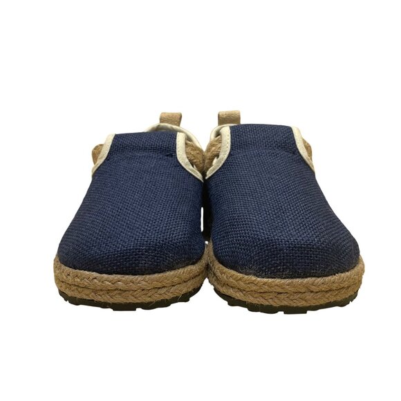 Espadrille Style Women’s Navy & Natural Canvas Slip-On Shoes Size EU37/US7 - Picture 2 of 8